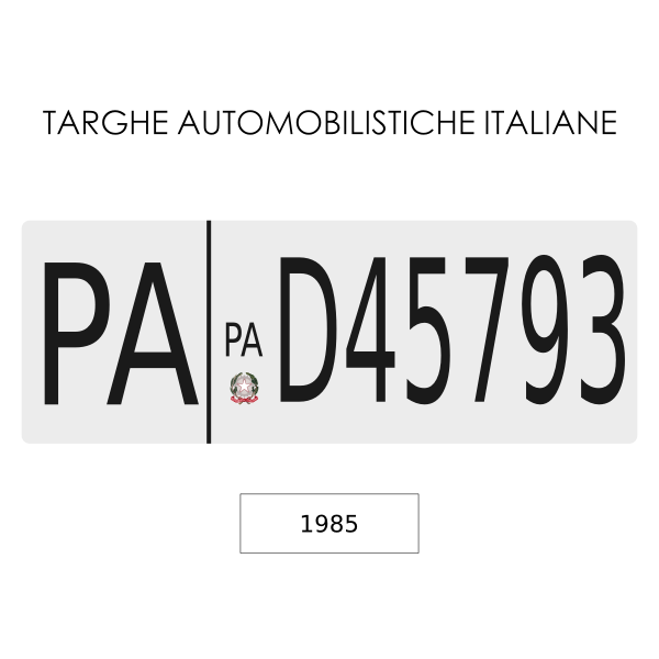 Italian car plates #7