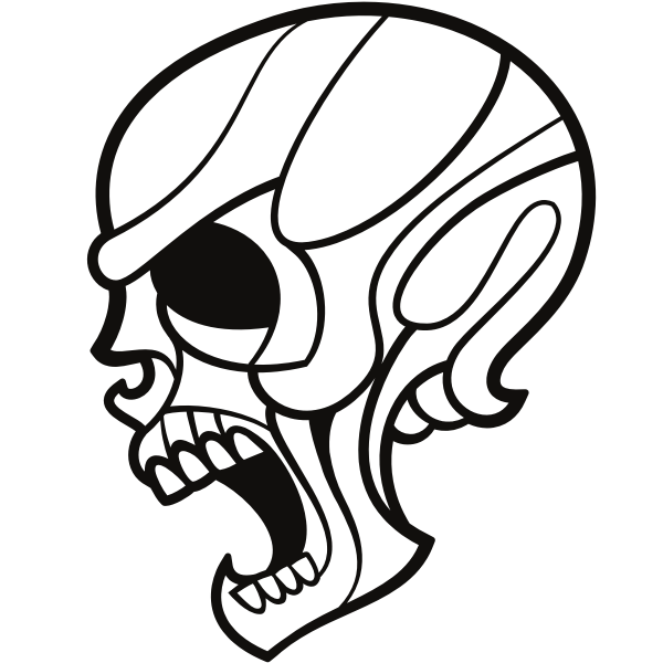 Skull silhouette clip art