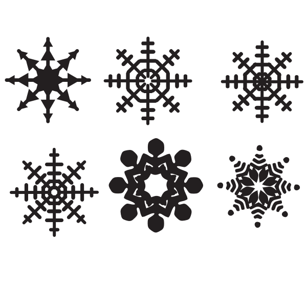 Snowflakes set clip art