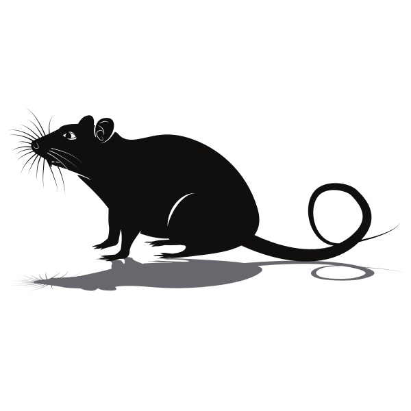 Rat silhouette clip art