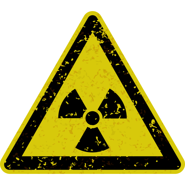 Grungy radiation warning