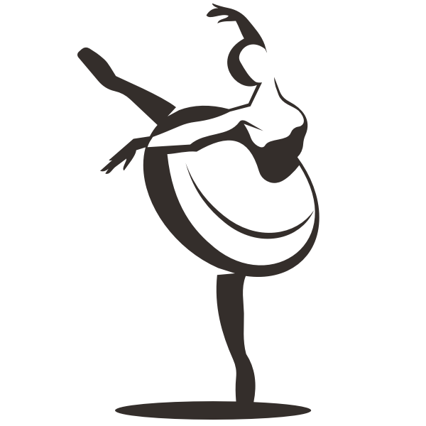 Ballet dancer silhouette clip art