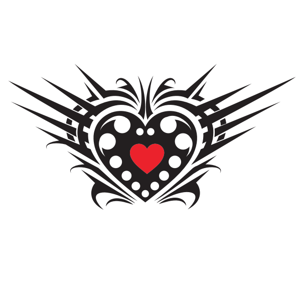 Heart tribal vector art