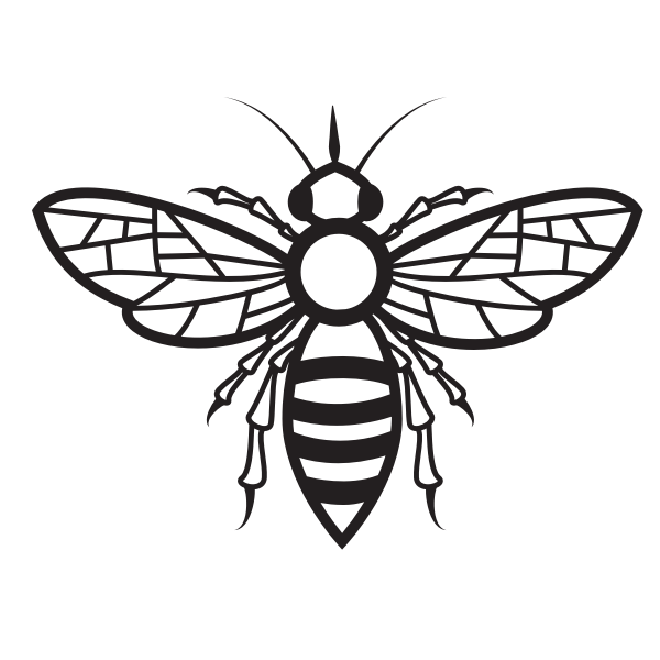 Bee silhouette clip art
