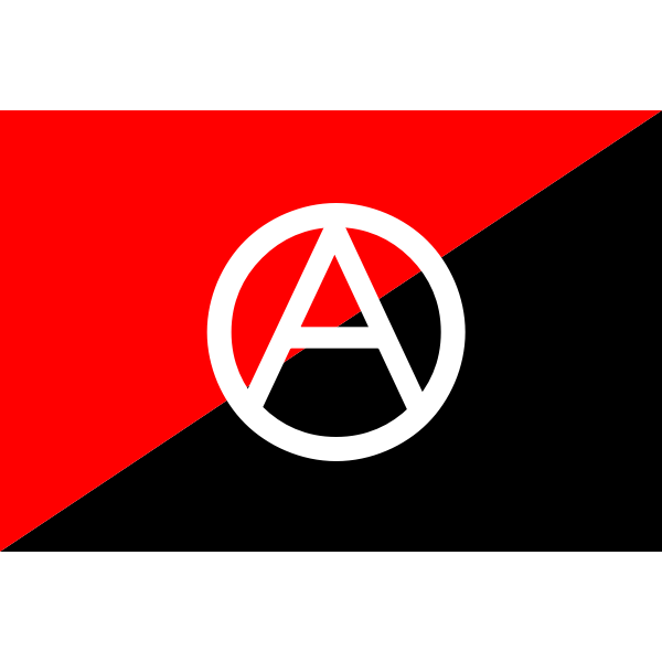 Anarchist flag with A symbol-1573989636