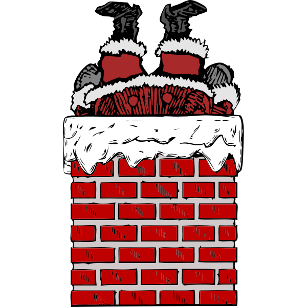 Santa in a Chimney