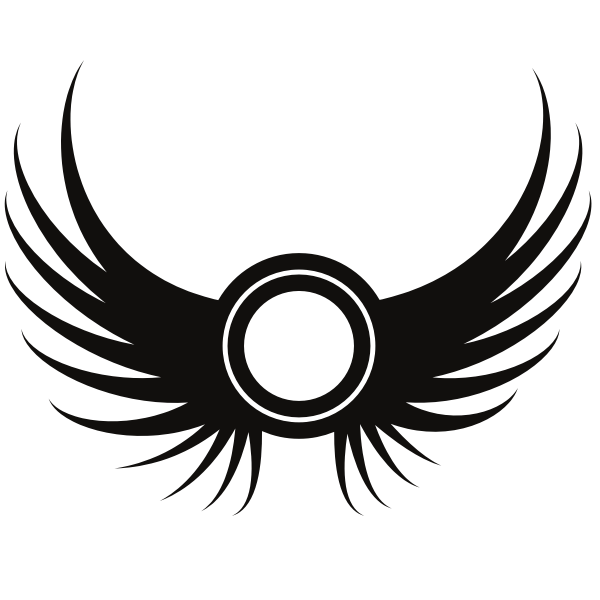 Wings silhouette symbol