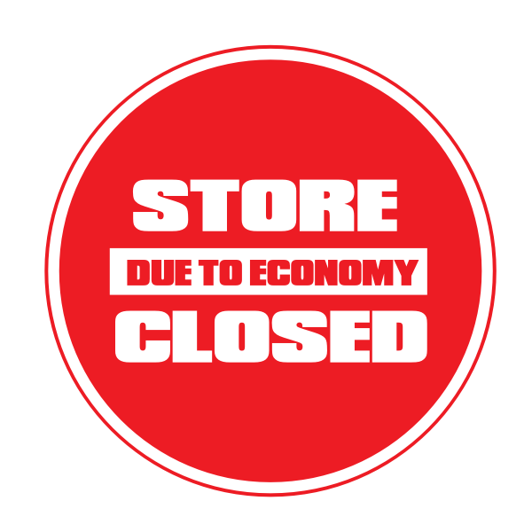 Store closed sign