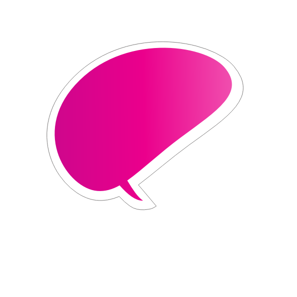 Speech balloon pink color