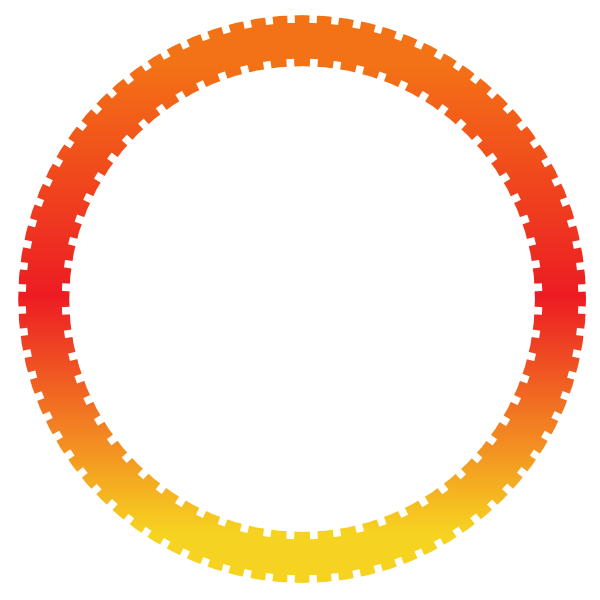 Gear shape gradient color