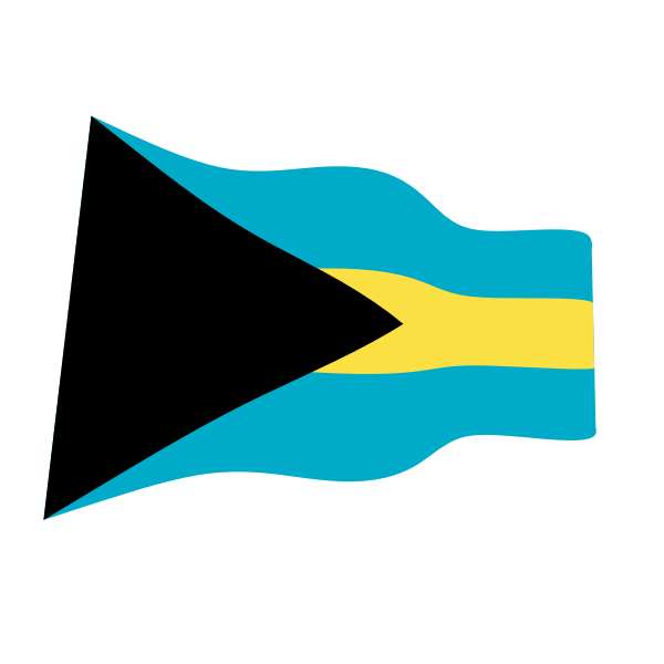 Waving flag of Bahamas