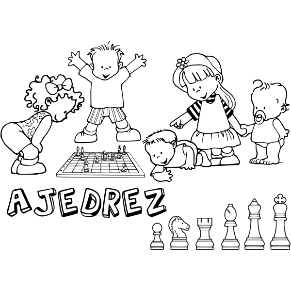 Kids playing chess