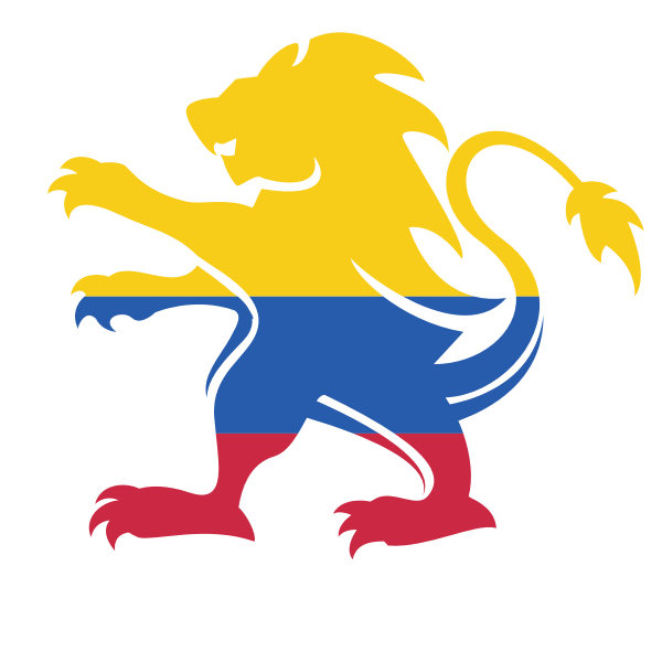 Colombian flag heraldic lion