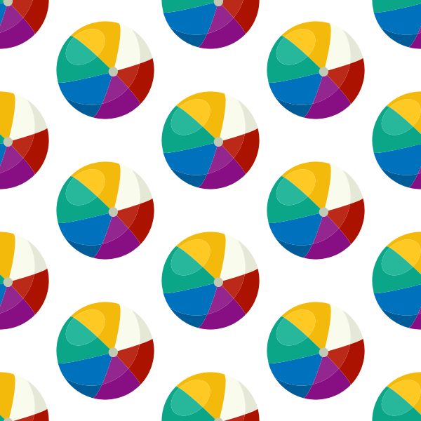 Seamless pattern beach balls