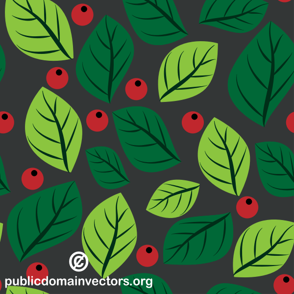 Green leaves seamless pattern