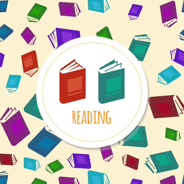 Books pattern background