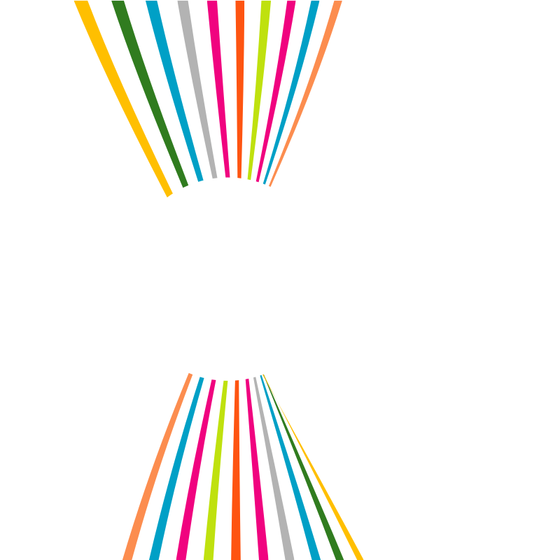 Colored lines white circle