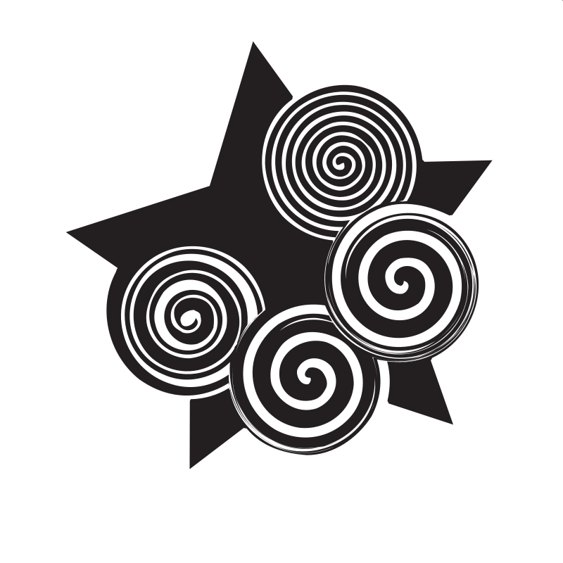 Black star decoration