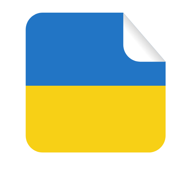 Ukrainian flag sticker