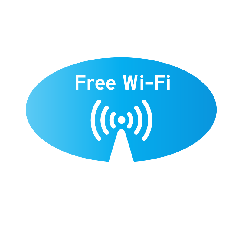 Free Wi-Fi blue sticker