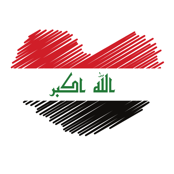 Iraqi flag patriotic symbol