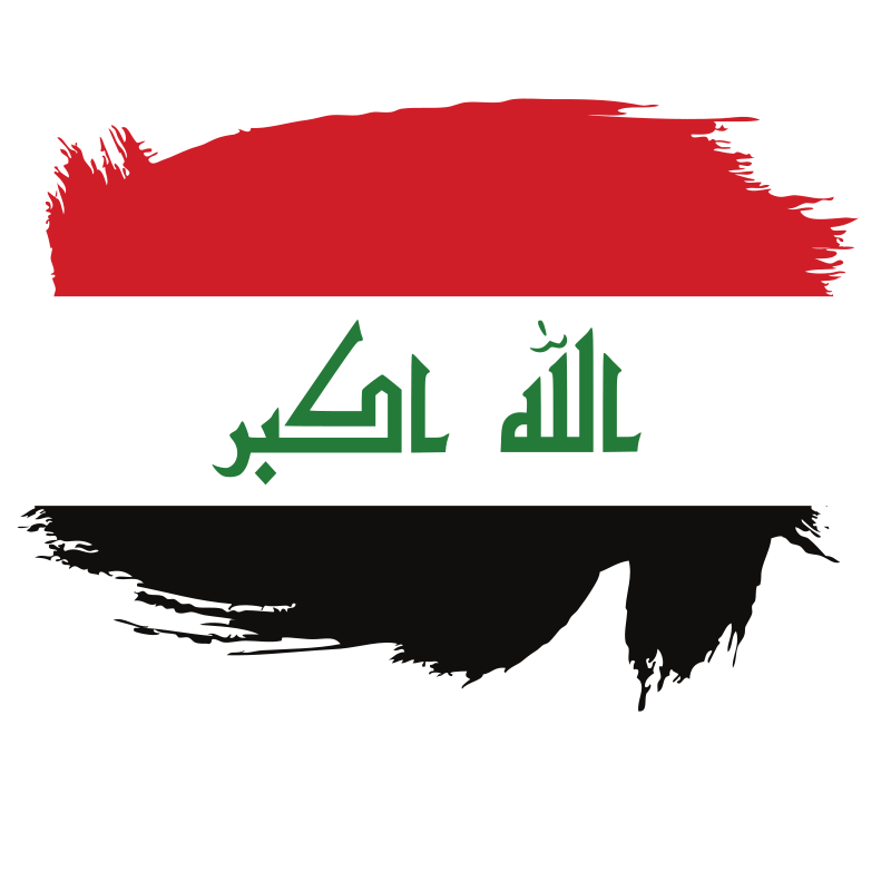 Painted flag of Iraq