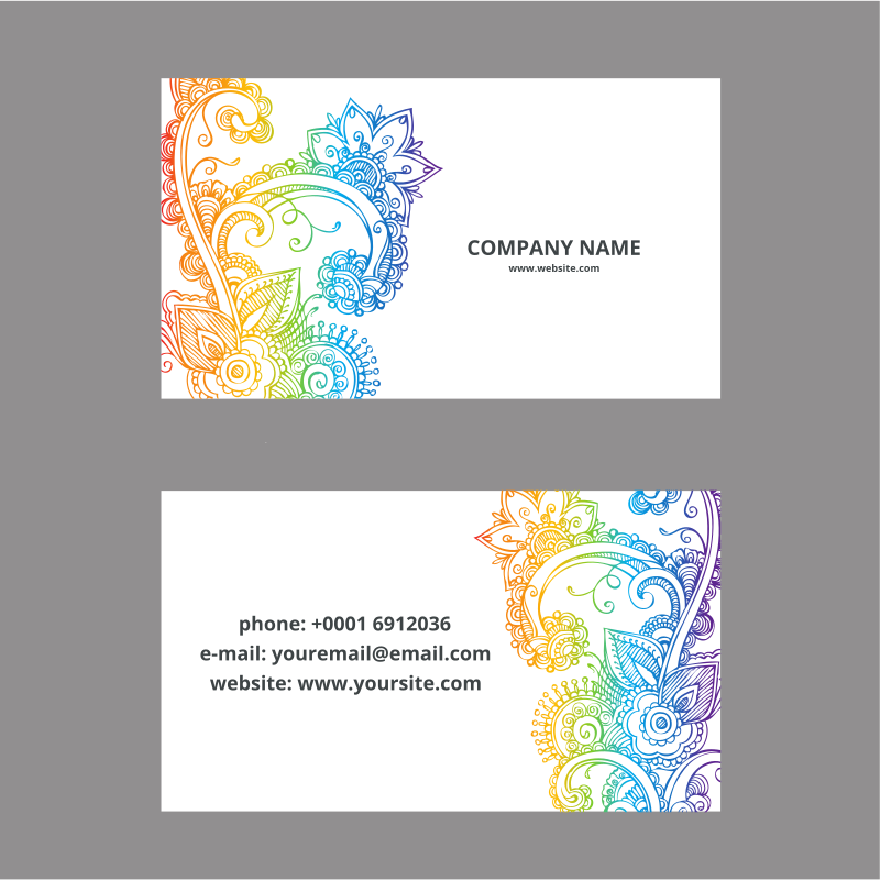 Paisley pattern business card (#2)