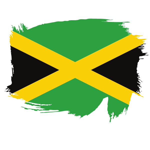 Painted flag of Jamaica