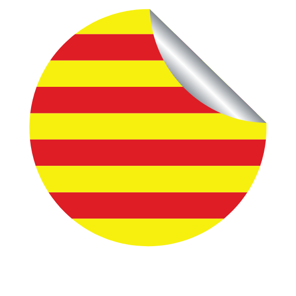 Catalan flag peeling sticker