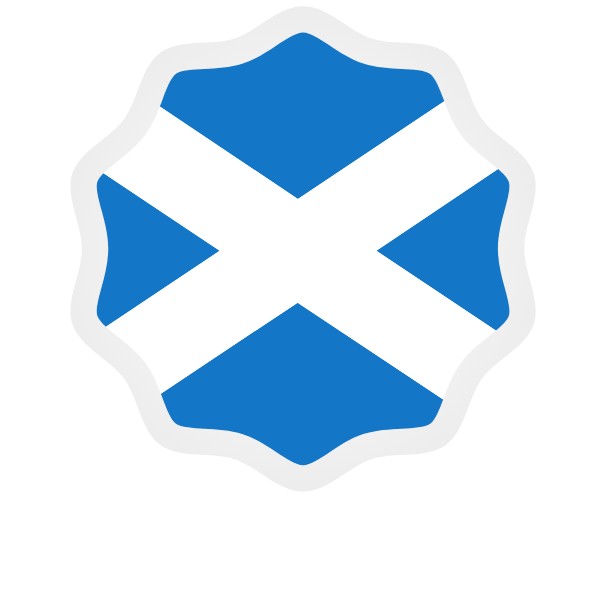 Scottish flag label sticker