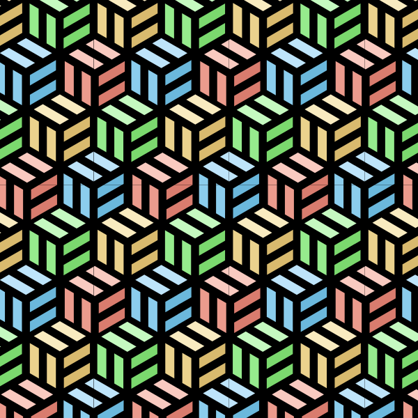 Geometric pattern retro style