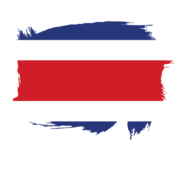 Painted flag of Costa Rica