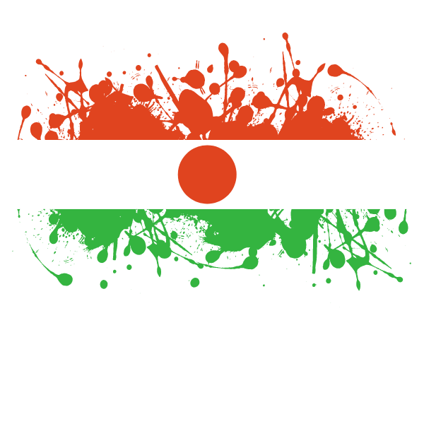 Niger flag ink splash