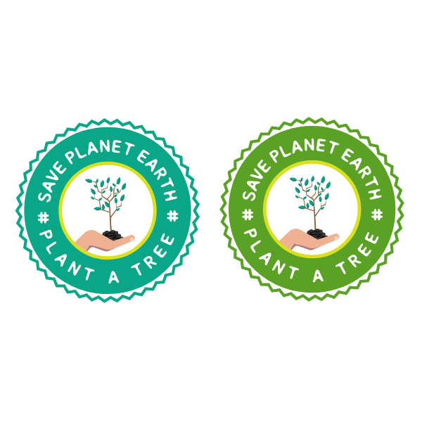 Save planet earth ecology stickers