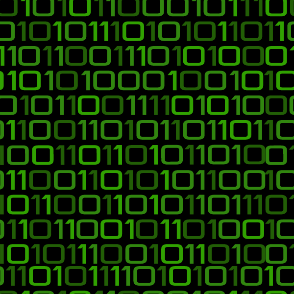 Binary numbers seamless pattern