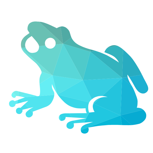 Frog silhouette polygonal pattern