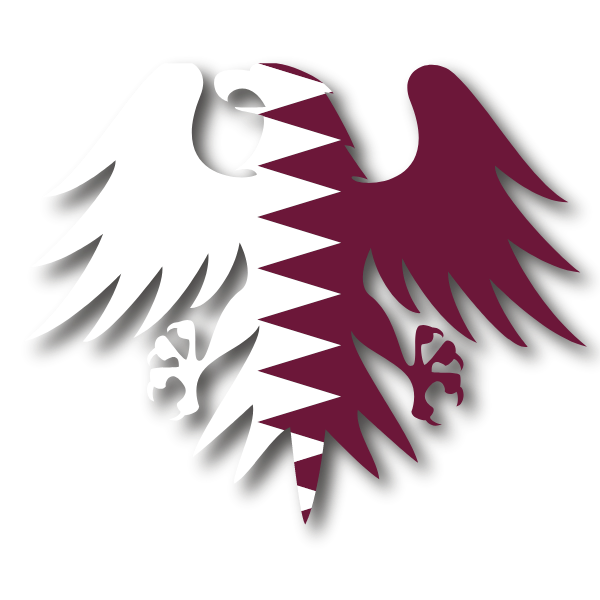 Flag of Qatar heraldic eagle