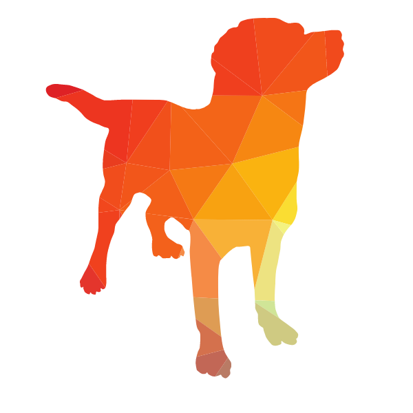 Dog silhouette low poly