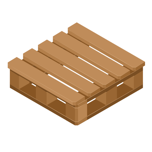 Wooden pallet 3d clip art