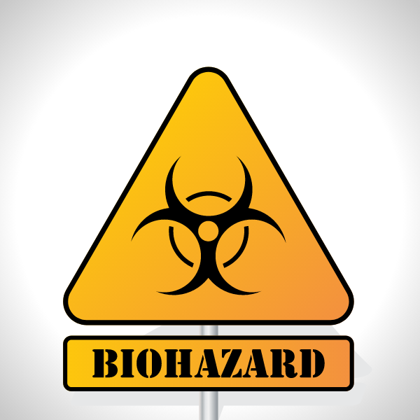 Biohazard warning sign