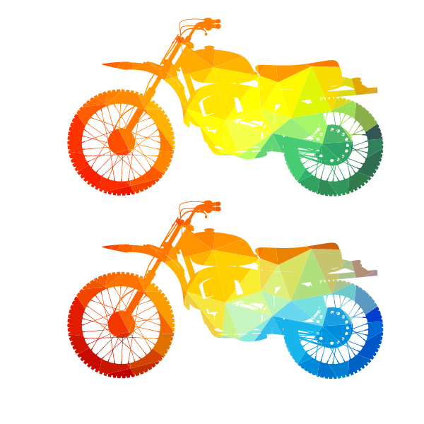 Motorbike low poly silhouette