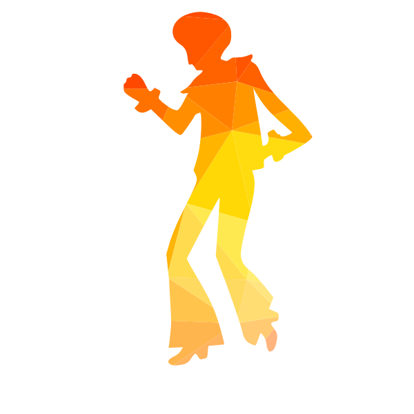 Disco dancer vector clip art