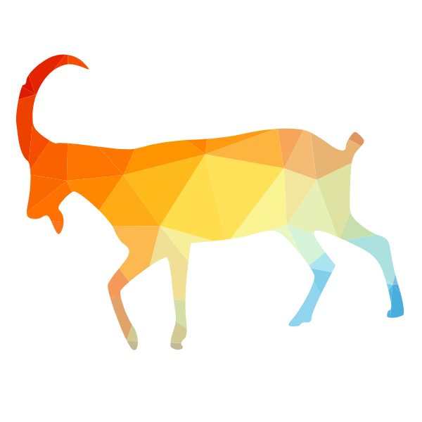 Ram silhouette low poly