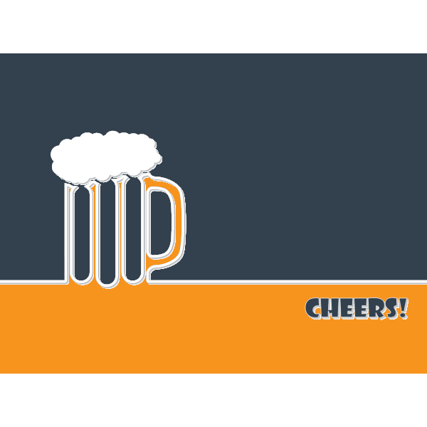 Cheers beer foam background