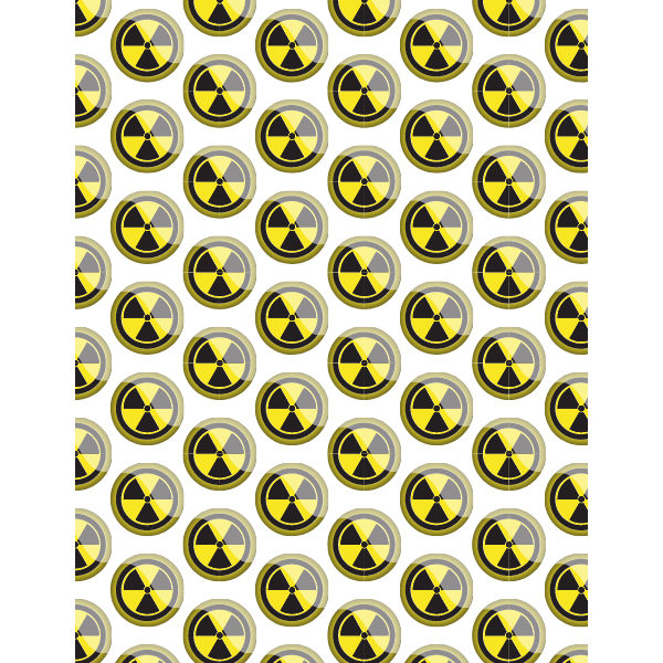 Radiation symbols seamless pattern