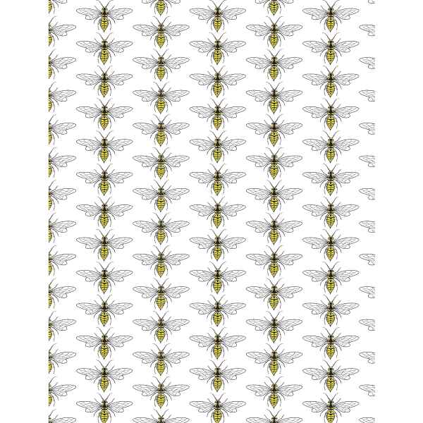 Wasp insects seamless pattern