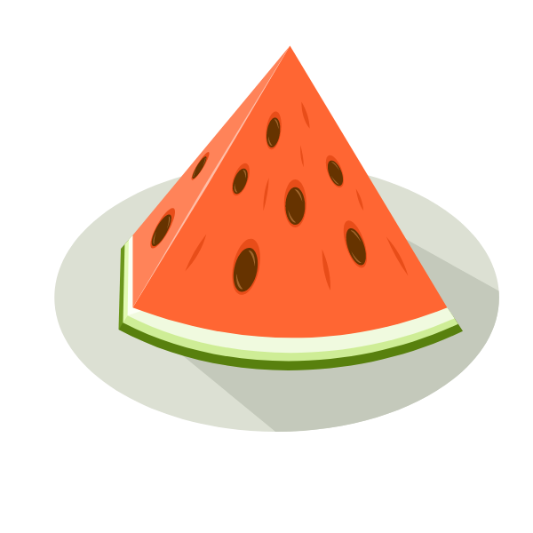 Watermelon slice 3d