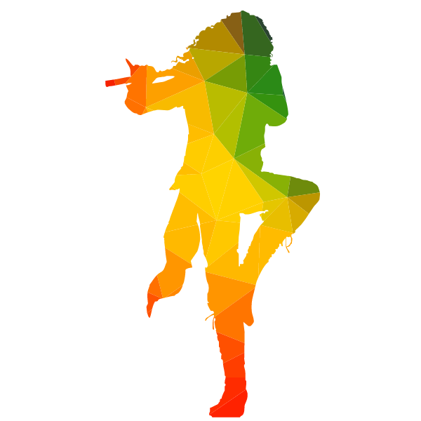 Flute player silhouette