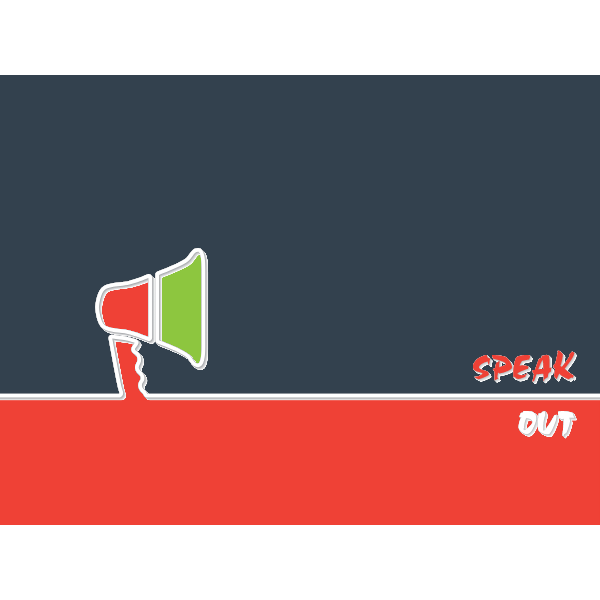 Speak out megaphone symbol