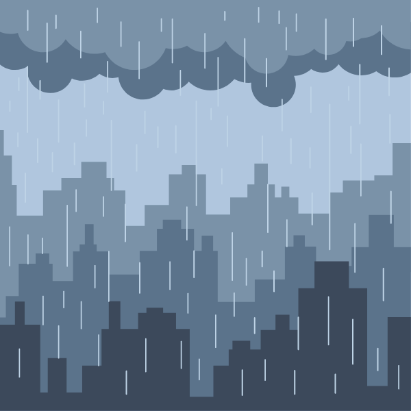 Rain in the city